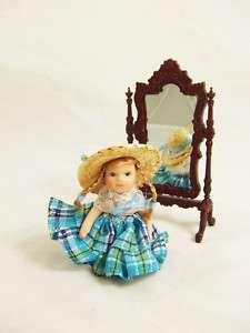 miniature 1:12 or 1:24 Porcelain Dolls 2 1/2 Tall   A  