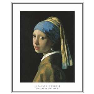  Vermeer Girl with the Pearl Earring Quality Framed Print 