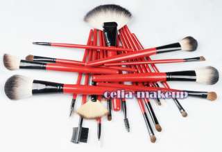 22 Piece Red Make up Mineral Brush set [BS10]  