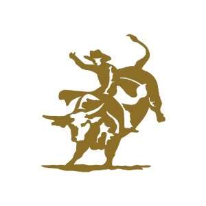  Bull rider Rodeo GOLD vinyl window decal sticker: Office 