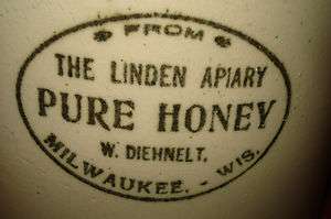 RED WING ADVERTISING STONEWARE PURE HONEY 1 GAL CROCK BOTTOM MARKED 