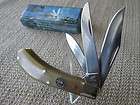 Ocoee River 3 Blade Saddlehorn Ox Horn Collector Folding Pocket Knife 
