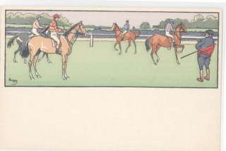 HARRY ELIOTT HORSES HORSE JOCKEYS VERY EARLY M41730  