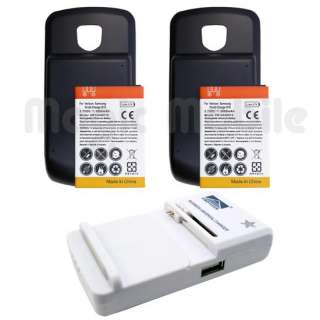2X 3500mah Extended Battery w/ Cover & Charger For Samsung Droid 