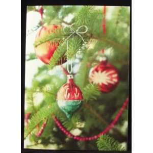 Decorated Pine Holiday Christmas Cards, 18 Cards with Coordinating 