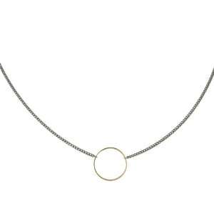  JANE HOLLINGER  Coco Necklace in Oxidized Silver and 14K 