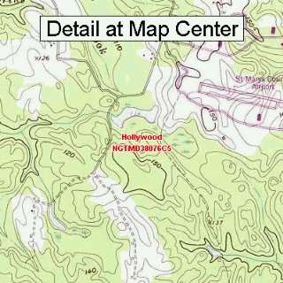 USGS Topographic Quadrangle Map   Hollywood, Maryland 