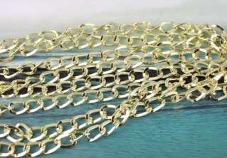 Meter Gold Plated diamond metal chain 13x10mm M18691G  