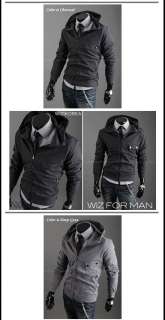 B13 25 Korea Style Mens Slim Fit Casual Hoodies Zip UP  