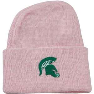  Michigan State Spartans Newborn Light Pink Knit Beanie 