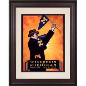  1926 Michigan vs. Wisconsin 10.5x14 Framed Historic Football 