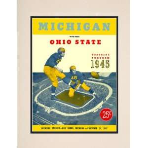  1945 Michigan Wolverines vs. Ohio State Buckeyes 10.5x14 