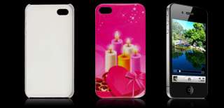 Candles Print IMD Hot Pink Back Case for iPhone 4 4G  