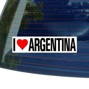  I Love Heart ARGENTINA   Window Bumper Sticker Automotive
