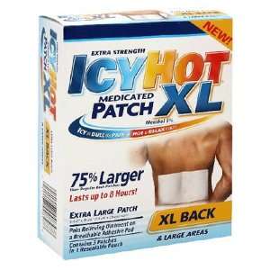 Icy Hot Medicated Patch, Extra Strength, XL, 3 ct.: Health 