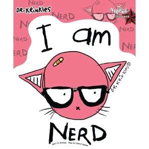  Dr Krinkles   I Am Nerd Pink Cat   Sticker / Decal 