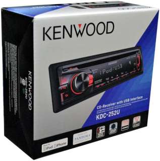 NEW KENWOOD KDC 252U CAR STEREO IN DASH CD PLAYER W RADIO RECEIVER 