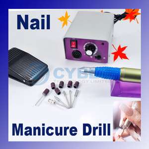30000RPM NAIL Ari Drill Manicure Machine Foot Pedal Bit  