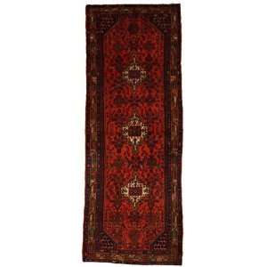  36 x 95 Red Persian Hand Knotted Wool Koliaei Runner Rug 