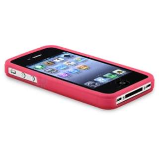   Silicone Case Cover+In Car Charger For iPhone 4 4G 4S Gen  