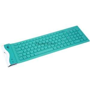  Deluxe Ultra Slim Flexible Keyboard   Green