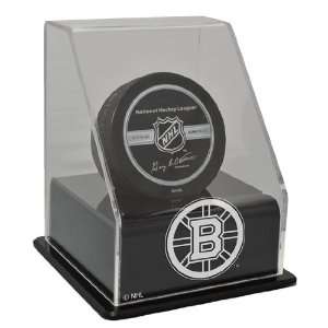  Boston Bruins Hockey Puck Display Case with Angled Base 