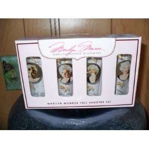  Marilyn Monroe Tall Shooter Set of 4 Golden Leaves and 