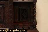 Italian Carved Gothic 1880 Antique Cabinet  