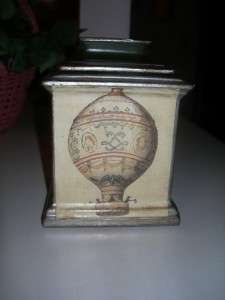Collectible Small Square Balloon Cookie Jar Made in Italy  