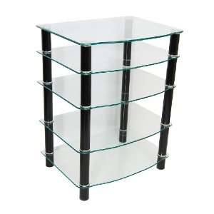  Everest Clear Black Multilevel Component Stand 