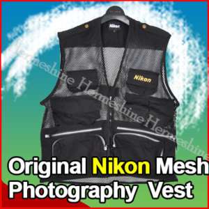 New Official Original Nikon Photo Vest D300 D90 Size L  