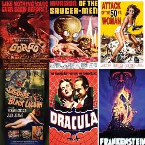  Spooky Scenes Movie Poster Wall Sticker Asst Set Of 12 