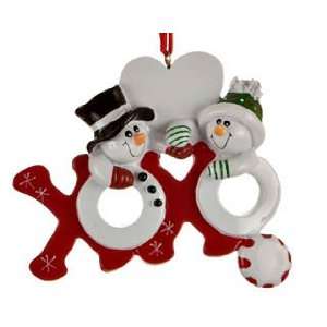  Hugs and Kisses Couple Christmas Ornament