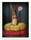 Primitive Folk Art Little Bunny Pinkeep PATTERN ~ Easter Rabbit 
