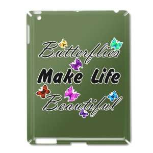  iPad 2 Case Green of Butterflies Make Life Everything 