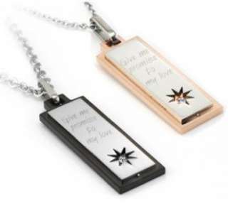 JN058 316L Stainless Steel Promise To My Love Couple Necklace  