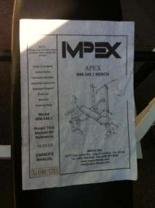 Apex Multi Function Folding Weight Bench WM 348.1 LPU  