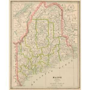  Cram 1884 Antique Map of Maine