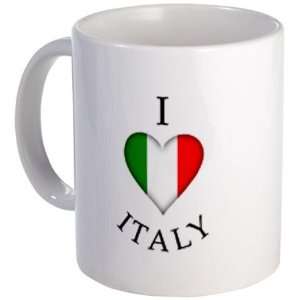  I HEART ITALY National Flag 11oz Ceramic Coffee Cup Mug 