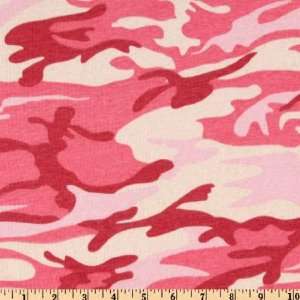   Knit Camouflage Rose/Ivory Fabric By The Yard Arts, Crafts & Sewing