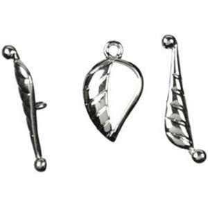  Existence Metal Findings 3/Pkg Leaf Toggle/Silver