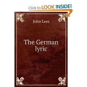  The German lyric: John Lees: Books