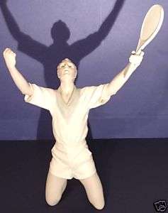 Lladro Tennis Champion Collectible Sculpture Figurine 14.5 High with 