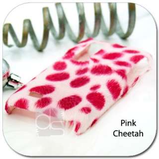 Pink Cheetah Velvet Felt Hard Back Skin Case Cover  Kindle Fire 