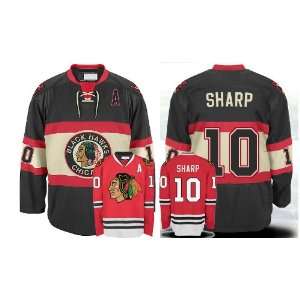  Chicago Blackhawks Authentic NHL Jerseys #10 SHARP 3RD BLACK Jersey 