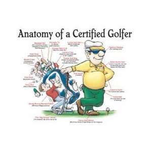  T shirts Homor Novelty Anatomy Of A Certified Golfer XXL 