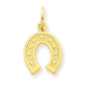  C1738 14kt Gold Lucky Horseshoe Charm Jewelry