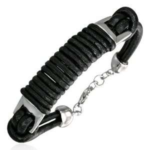  The Stainless Steel Jewellery Shop   Leather Bracelet with 