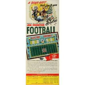  1950 Ad Jim Prentice Electric Football Game Boys Christmas 