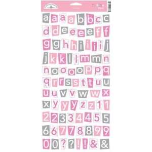  Cardstock Alphabet Stickers 6X12 Sheet Loopy Love: Home & Kitchen
